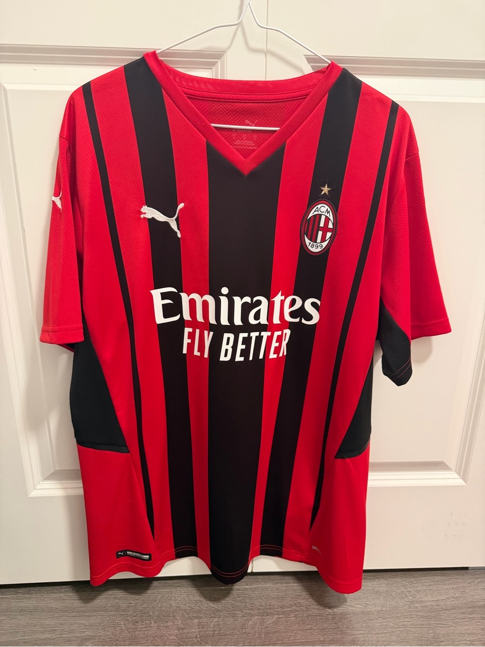 Puma AC Milan Short-Sleeve Jersey - Red & Black